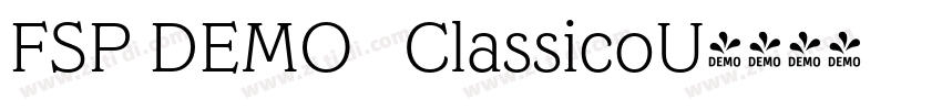 FSP DEMO   ClassicoU字体转换